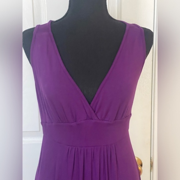 Loveappella Women's Purple Rayon VNeck
Sleeveless Casual Long Maxi Dress Size PM - Picture 2 of 12